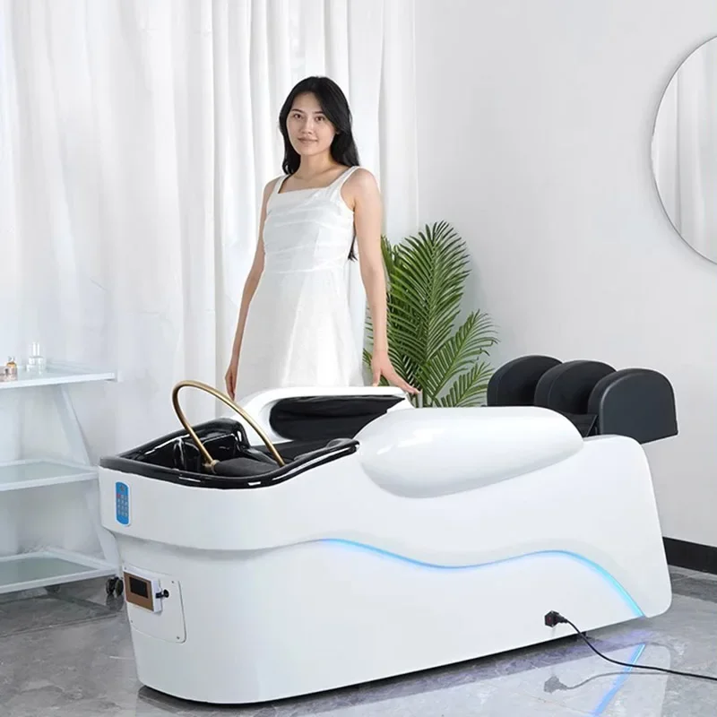 Парикмахерское кресло Шампунь Кровать для бритья Голова Спа-салон Стул-раковина