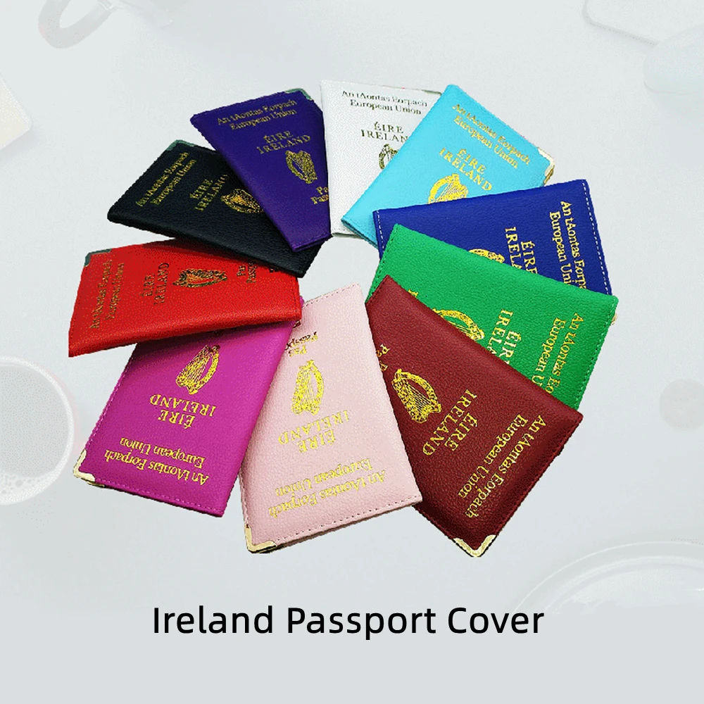 

Ireland Passport Cover PU Leather Document Business Credit ID Cards Organizer Passport Holder Protector Wallet Travel Accessory