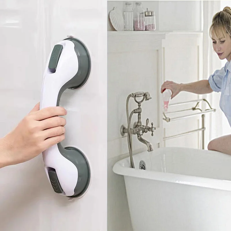 

1 шт. Нескользящая ручка на присоске для ванной комнаты, поручни для ванны, душевой ванны, поручни для пожилых, безопасные аксессуары для ванной комнаты