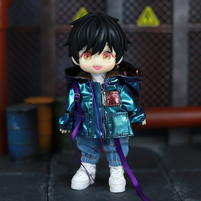 Детская игрушка ручной работы 1:1 ob11 ГСК bjd pd9 YMY Одежда для кукол черная синяя