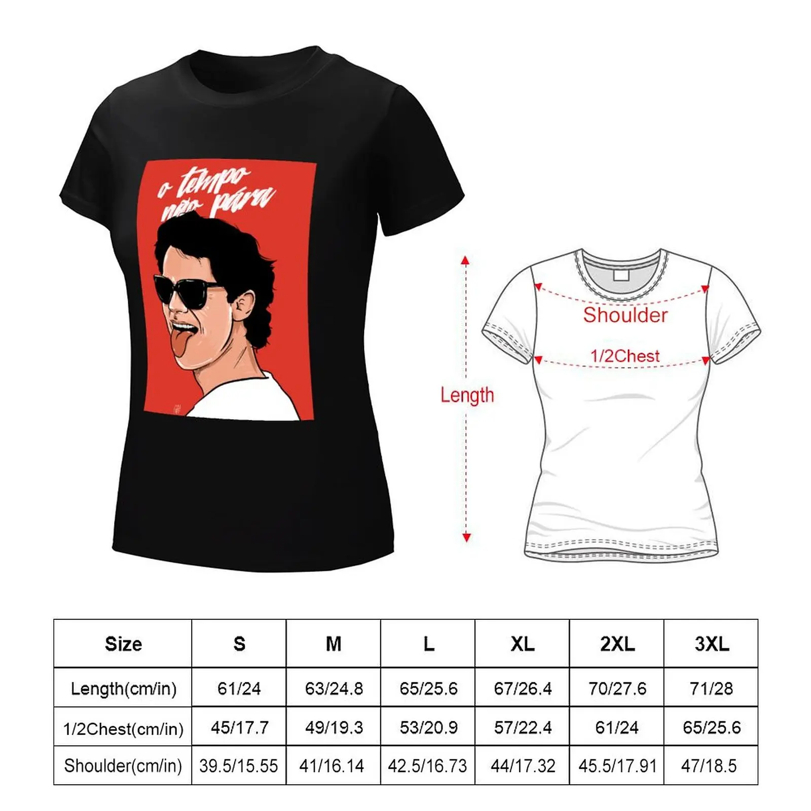 Футболка Cazuza - O tempo n?o полиара эстетическая одежда графический верх корейская