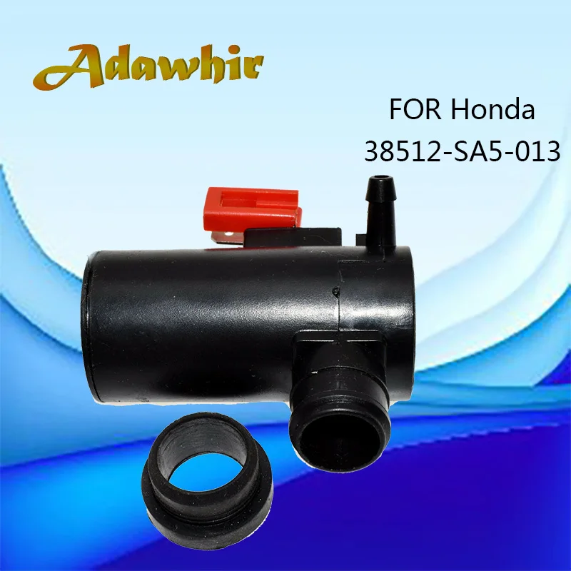 Windshield Washer Pump with Rubber Grommet 38512-SA5-013 For Honda Civic Accord CR-V Insight S2000 Wagovan  Accord New