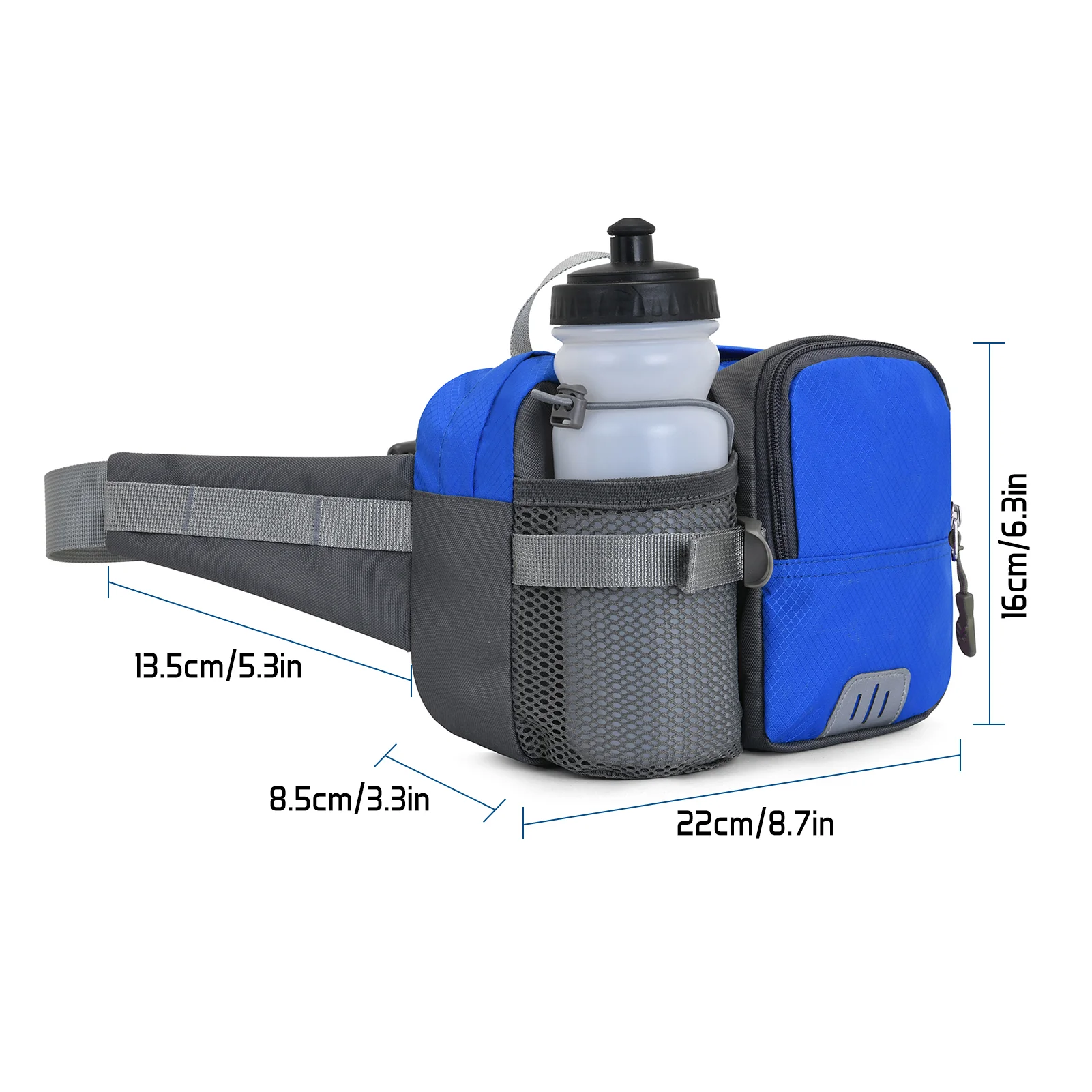 Outdoor Sports Waist Pack with Water Bottle Holder Bum Bag Waist Pouch  Hiking Cycling Running