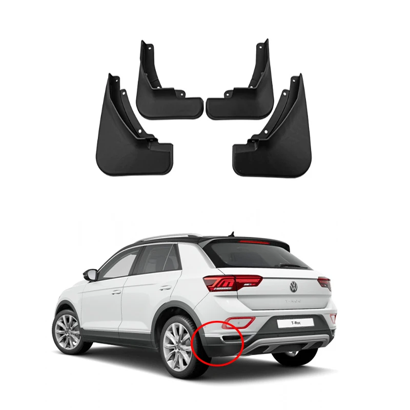 

Брызговики для Volkswagen T-Roc VW TRoc T Roc A11 AC7 2017 ~ 2024, противоразбрызгиватели, 4 шт., автомобильные аксессуары