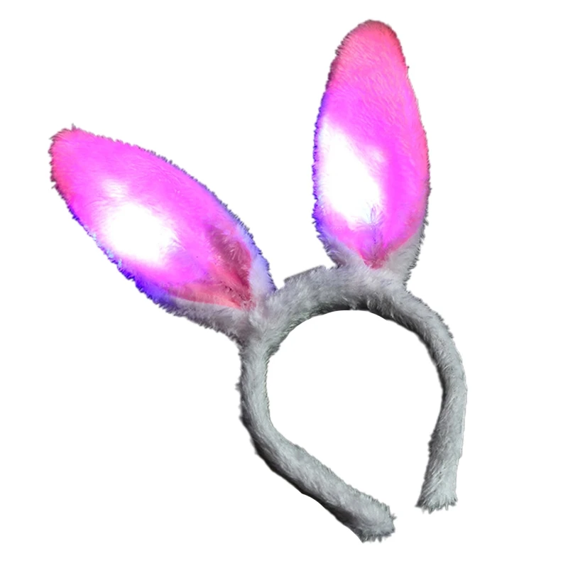 

Светодиодная подсветка, обруч из кроличьего волоса, Детская подсветка, головной убор DXAA