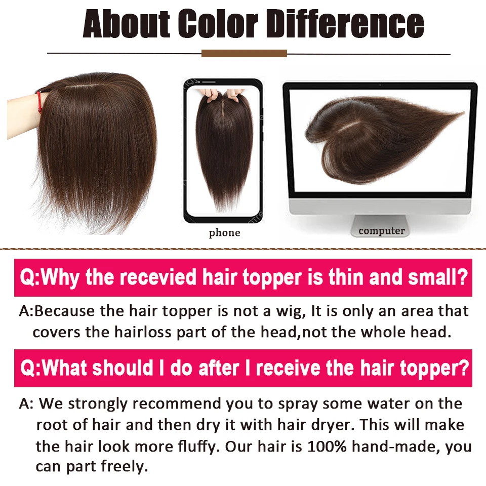 Joneous Hair Topper настоящие невидимые человеческие волосы Toppers Для женщин прямые