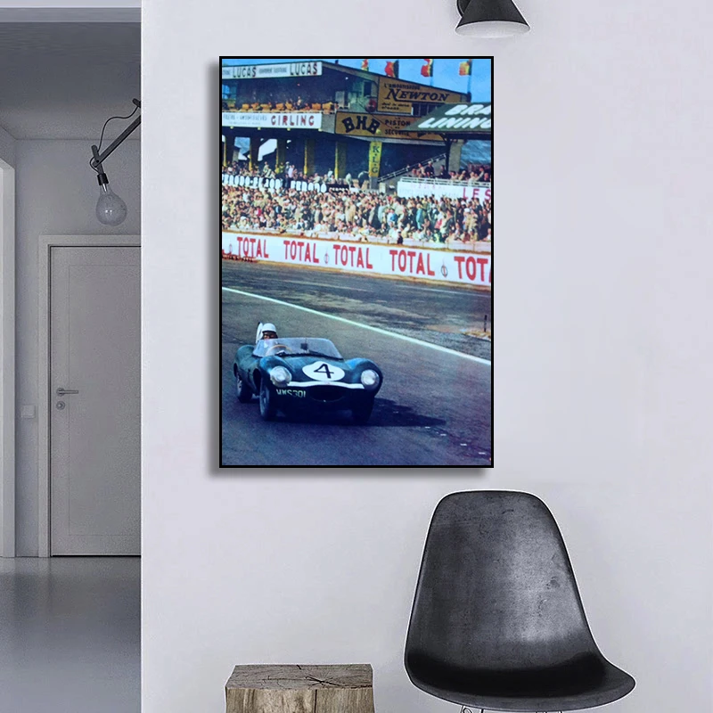 

24 Hours Of Le Mans Retro Vintage Classic Car Poster Print On Canvas Painting Home Decor Wall Art Picture For Living Room