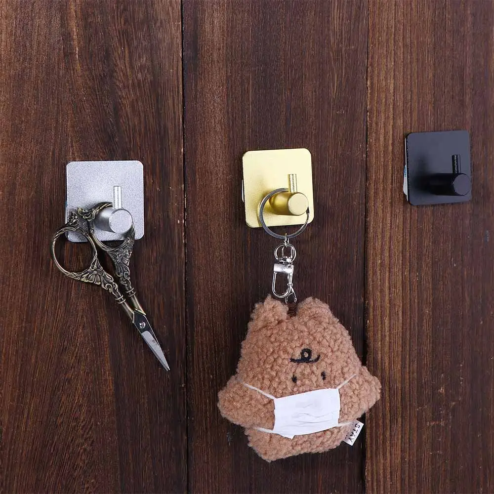 

Multi-Purpose Self Adhesive Wall Hook Waterproof Key Holder Towel Clothes Hanging Rack Bathroom Accessories