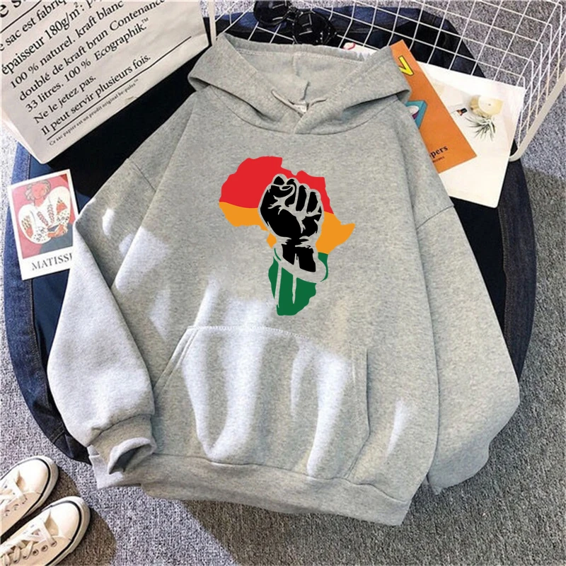 

BLACK HISTORY MONTH Hoodies New Trendy Sweatshirts Vintage Funny Streetwear Y2K Aesthetic Clothes for Women Loose Cozy Hoody