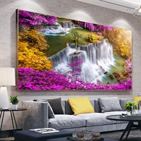 5d diamond painting waterfall scenery full drill rhinestone embroidery landscape mosaic cross stitch living room home decoration