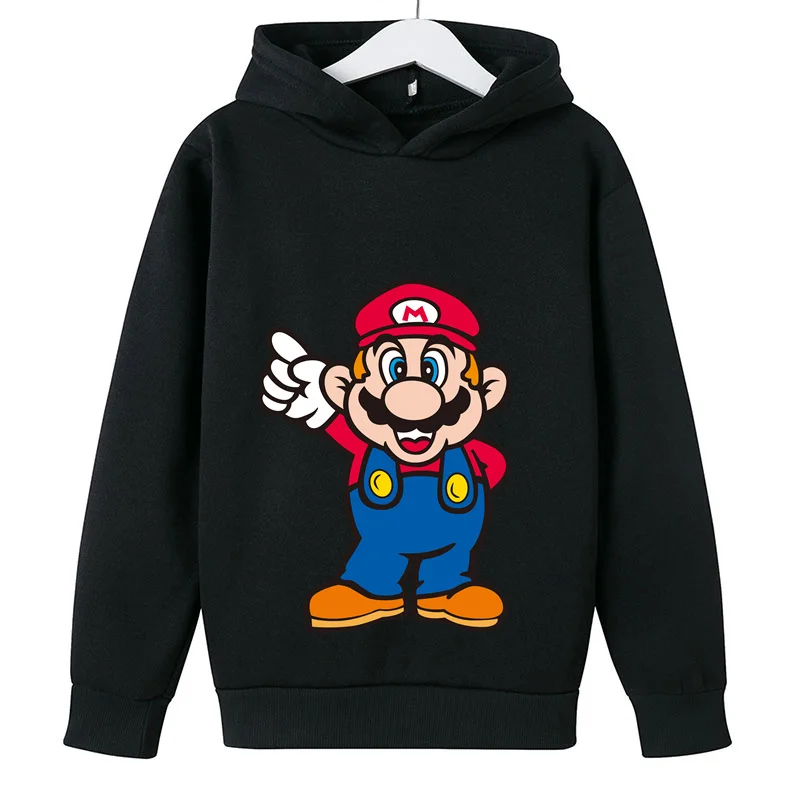 

Boys Anime Marios-Bros Hoodies Kids Baby Child Cartoon Tops Spring Children Long Sleeve Print Sweatshirt Autumn Cotton Pullovers