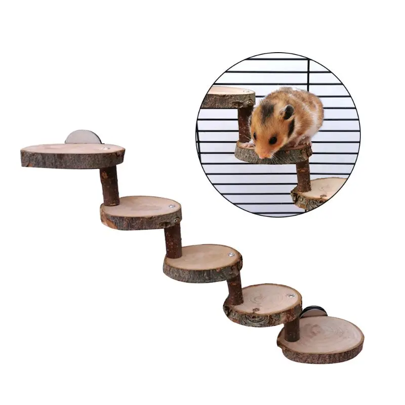 Деревянная клетка лестница для хомяка аксессуары металлическая кнопка