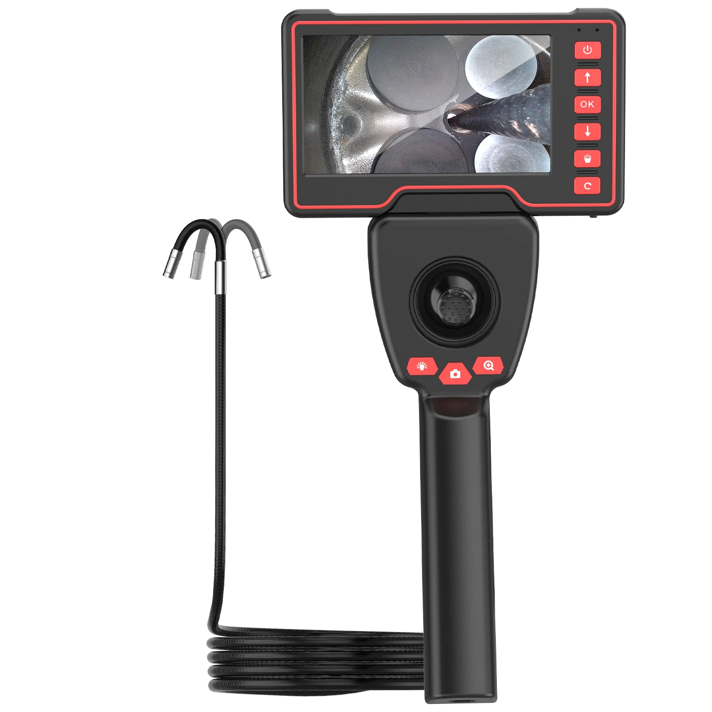 Камера Ednoscope WDLUCKY 1080P 360 с объективом 5 дюймов 5,5 мм, промышленный мини-эндоскоп IP67, 6 светодисветодиодный, 8 светодиодов для проверки автомобил...