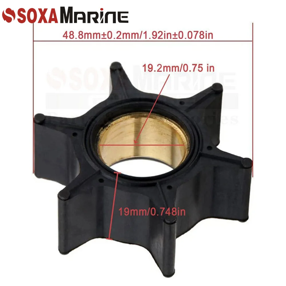 47-89983T Крыльчатка водяного насоса с ключом Mercury Mariner 30 35 40 50 60 65 70 HP 2-тактный