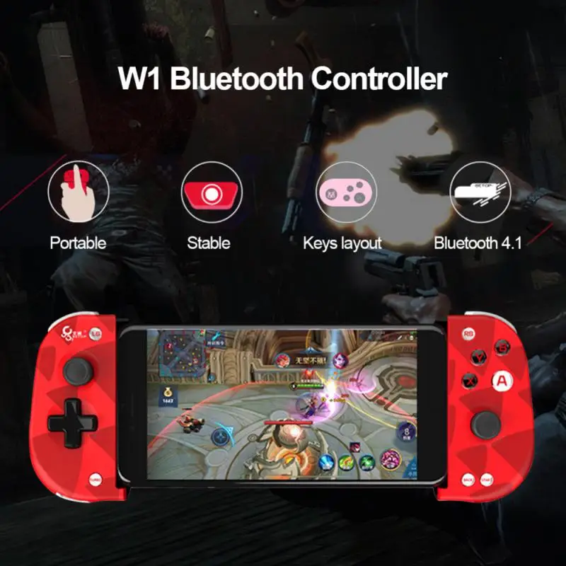 

Gaming Joystick Portable Game Accessories For Android Ios Phone 350 Mah Wireless Gamepad Telescopic With Usb Cable