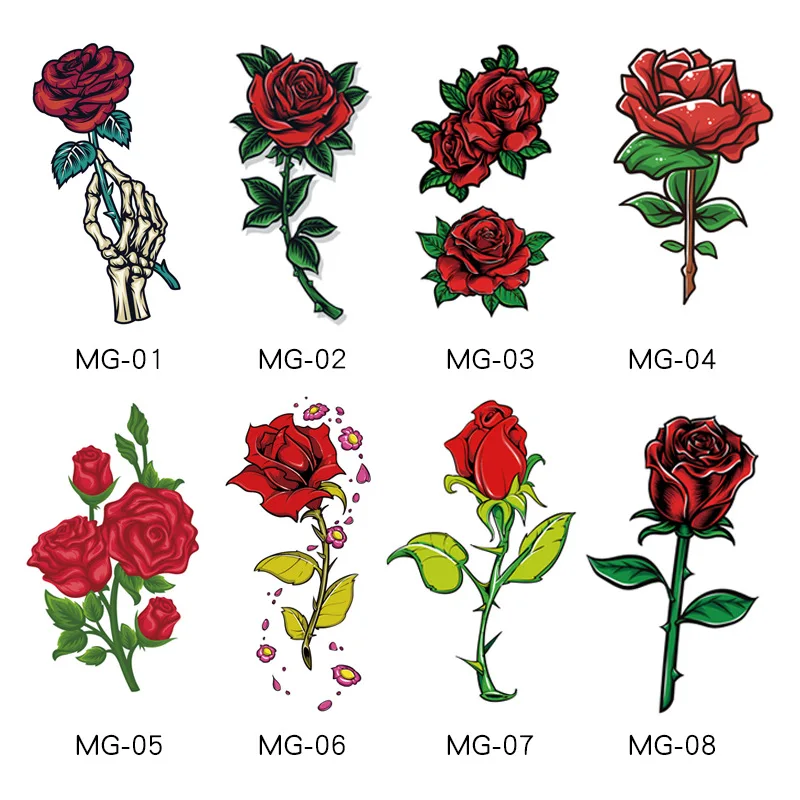 

Flowers Rose Waterproof Temporary Tattoo Sticker Flash Tattoos Peony Body Art Arm Water Transfer Fake Tatoo Women pegatinas