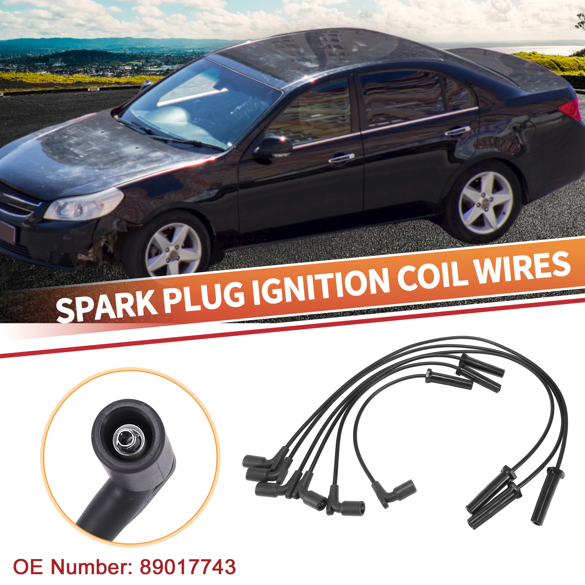 UXCELL 6 шт. Провод свечи зажигания Кабель катушки No. 89017743 для Chevrolet Impala 06-09