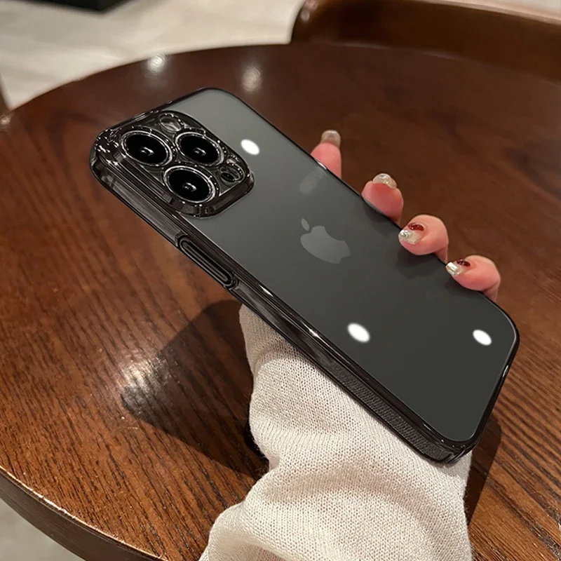 Роскошный высококачественный прозрачный чехол с покрытием для телефона iPhone 15 14