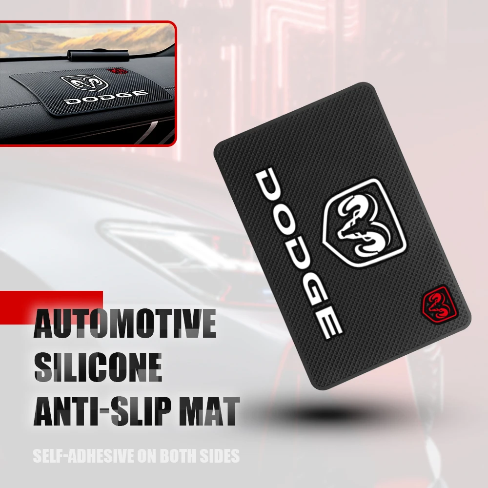

Car Styling Logo Auto Silicone Anti-Slip Mat Waterproof High Temperature Resistance For Dodge SXT Challenger RAM Charger Avenger