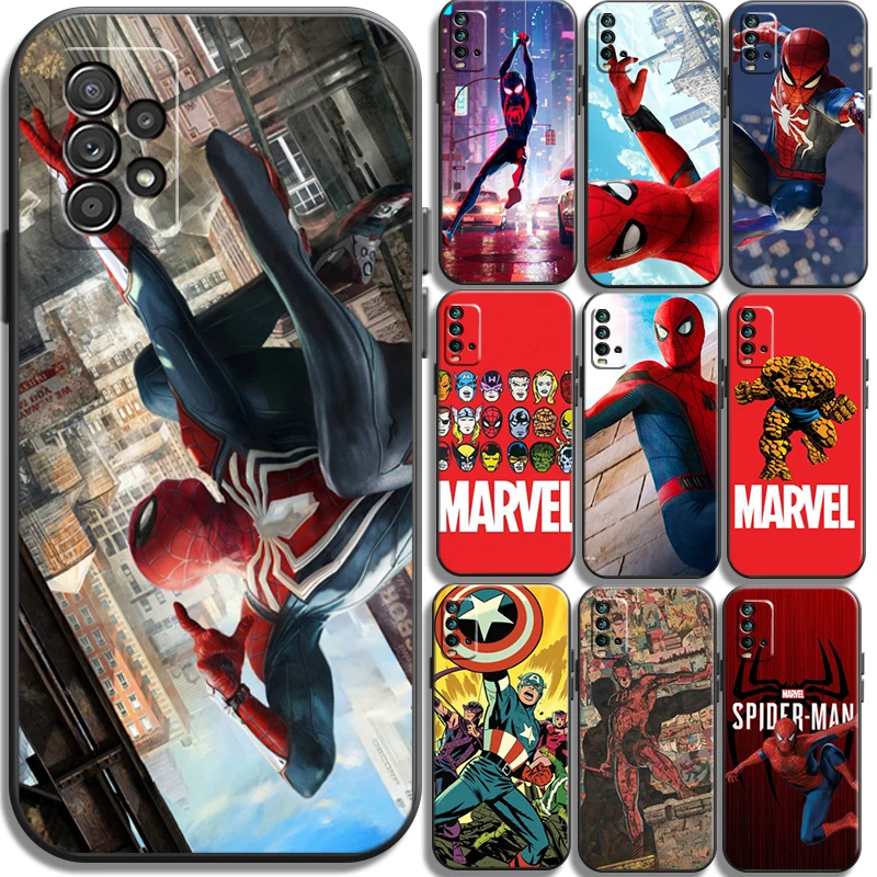 

Spiderman Marvel Phone Cases For Xiaomi POCO X3 GT Pro M3 POCO M3 Pro X3 NFC X3 Mi 11 Mi 11 Lite Back Cover Soft TPU Carcasa