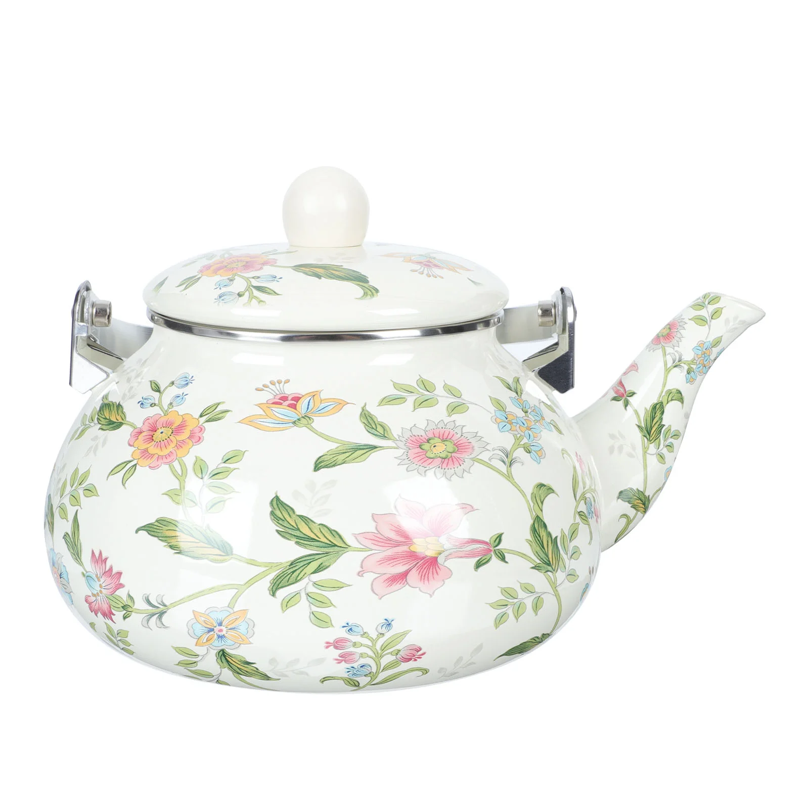 

Kettle Tea Teapot Enamel Stovetop Pot Ceramic Water Stove Whistling Porcelain Enameled Household Kitchen Pots Floral Kettles