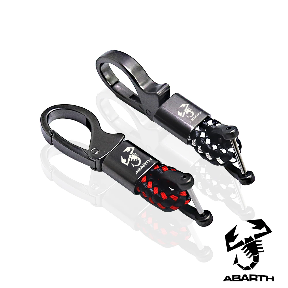 

for abarth 124 spider 500 500c 595 595c 695 695c car Leather Key chain microfiber Good quality chain accessories