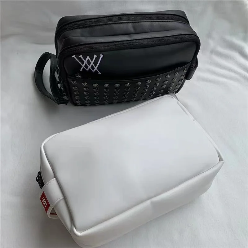 new golf bag fashion trend rivet handbag men and women universal two zipper large space storage bag free global shipping