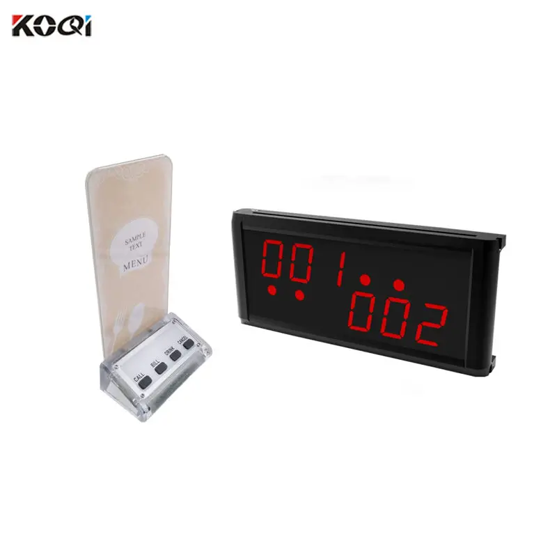 

Hot Sale 433.92MHz Electronic Menu Holder Electronic Number Display Wireless Waiter Call System