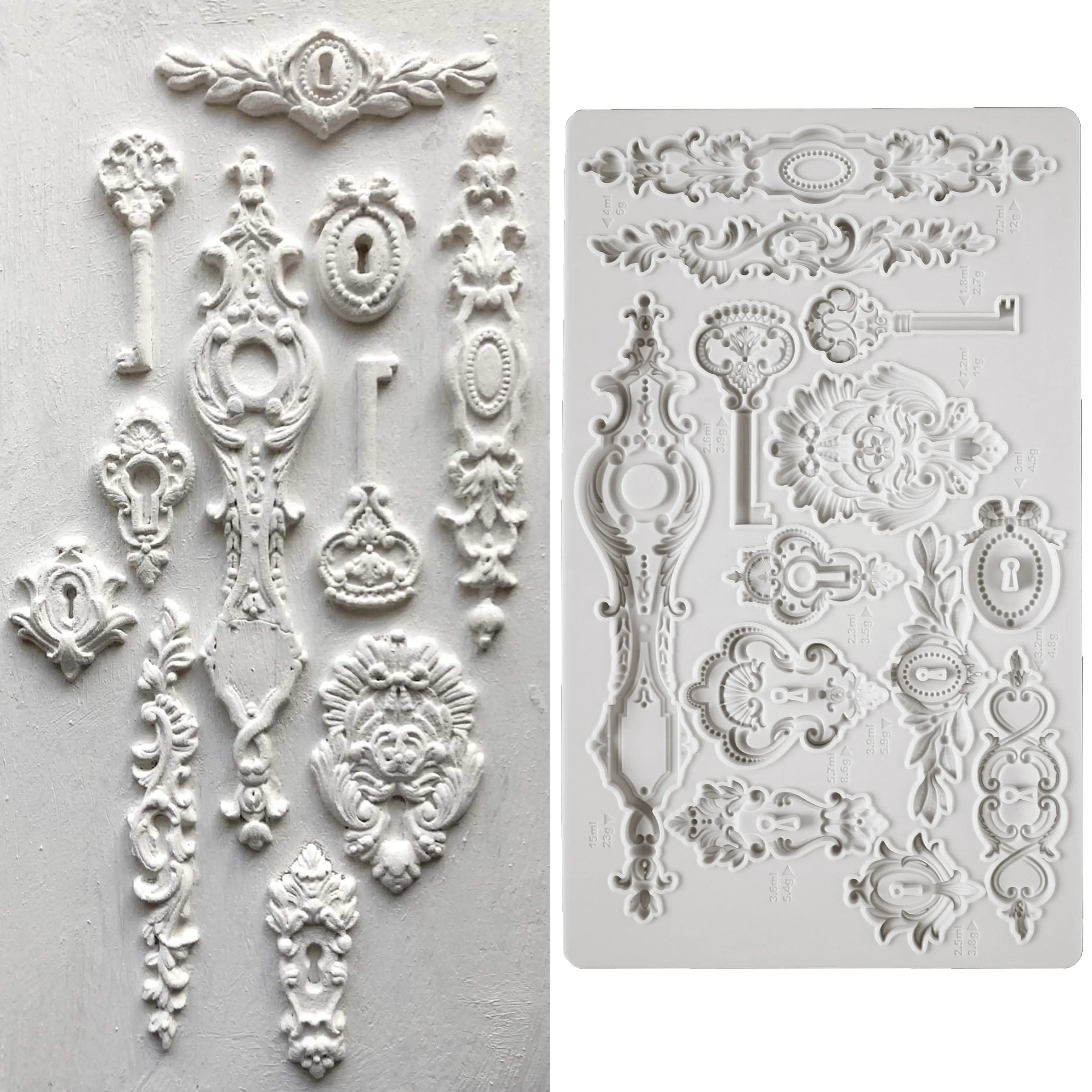 

Lock & Key Wedding Decorations Silicone Fondant Cake Tools Gumpaste Mould, Sugarcraft, Chocolate Forms,Kitchen Accessories,