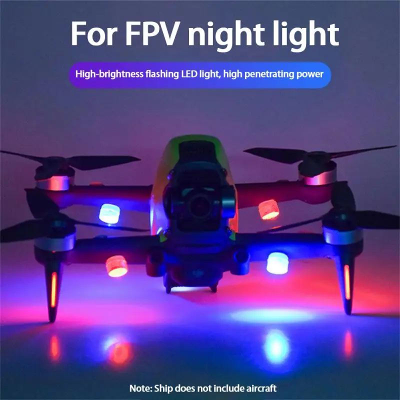 

4pcs Universal Drone Flash Strobe Lamp Night Flight Light UAV Flash Navigation Lamp Motorcycle Lamp For Dajiang Yu3 / Mini2