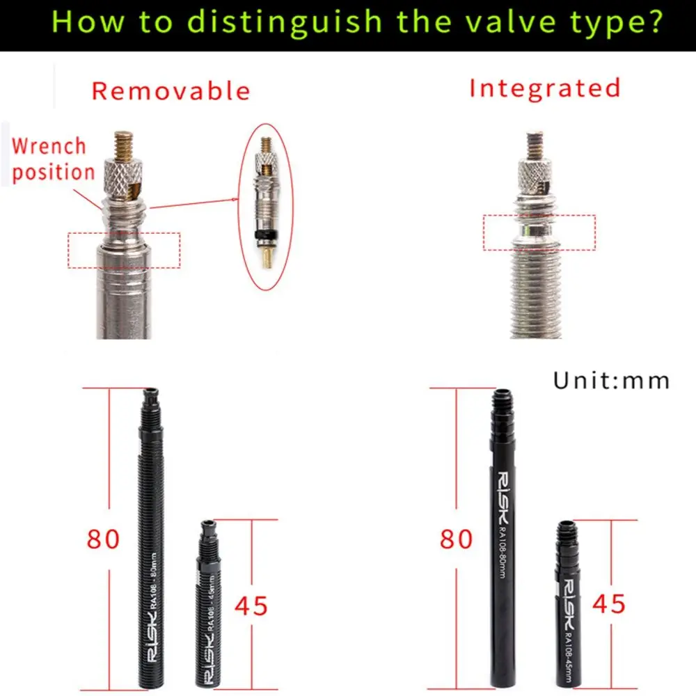 Встроенная съемная внутренняя трубка велосипеда 45 мм 80