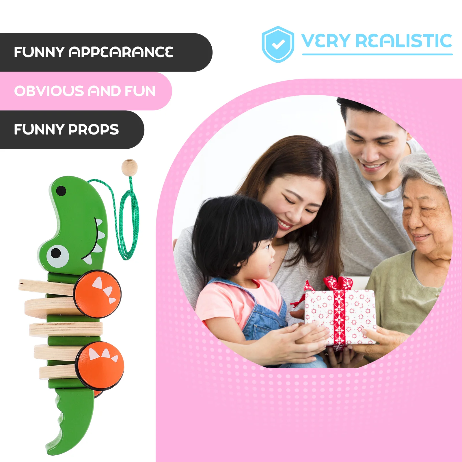 Деревянная игрушечная машинка тянущая тележка детская креативная коляска для