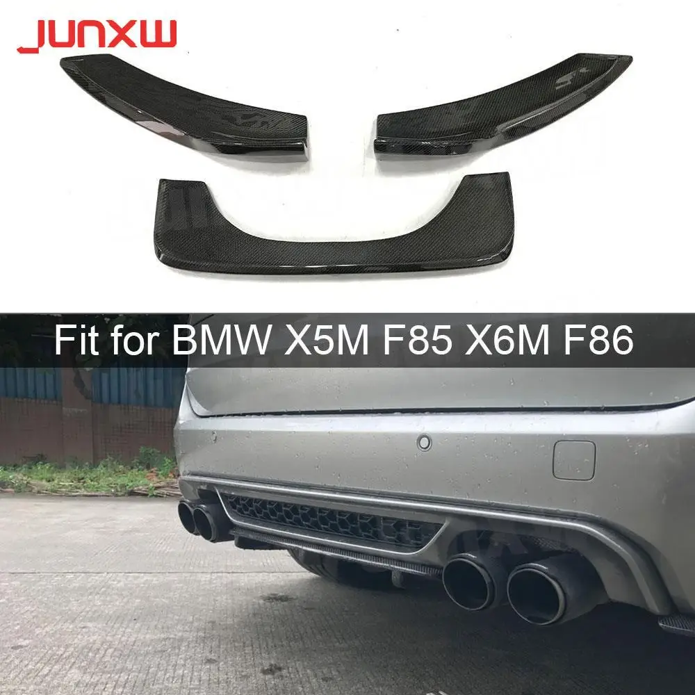 

Carbon Fiber Rear Lip Diffuser Splitters For BMW X5M F85 X6M F86 2015 2016 2017 2018 HM Style Back Bumper Skid Plate Car Styling