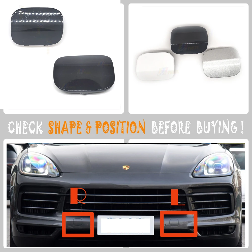

L&R for 18-22 Porsche Cayenne E3 9YA 9Y0 Base Coupe S 2.9L 3.0L 4.0L FRONT TOW COVER 9Y0807155 9Y0807156