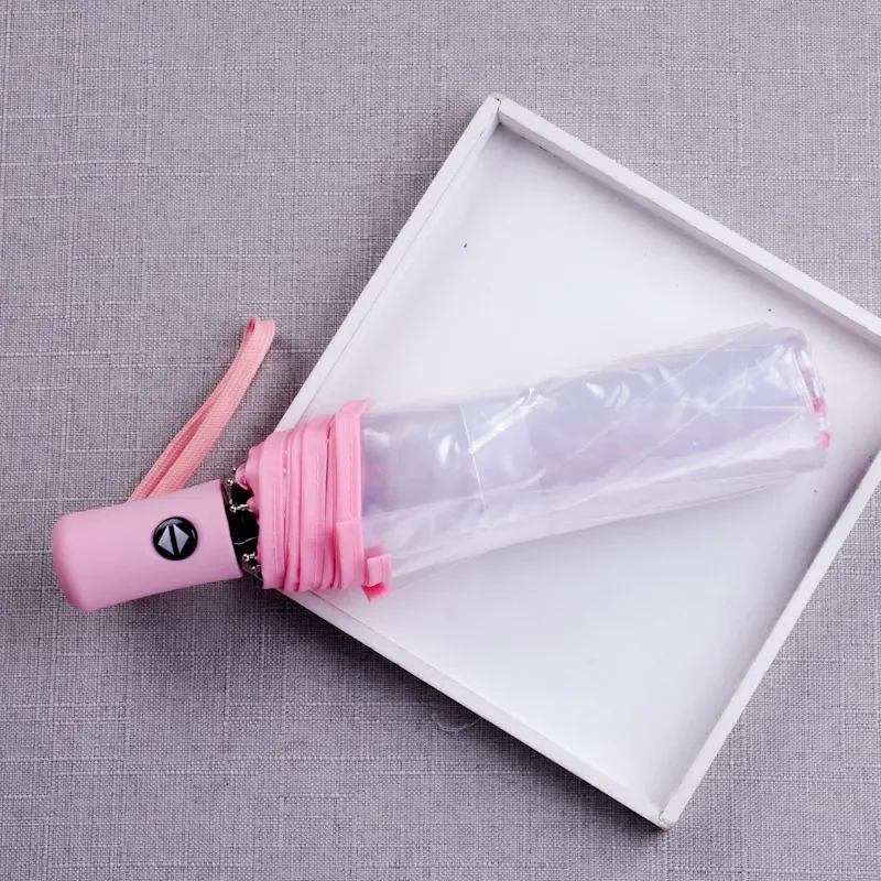

NEW Transparent Umbrella Fully-automatic Women's Umbrella Portable Automatic Transparent Umbrella Rain Women