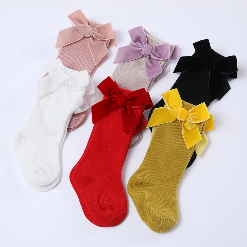 

1 Pair Baby Baby Princess Socks 1-3 Years Newborn Baby Girls Socks 0-12 Months Cute Mid Length Solid Color Socks
