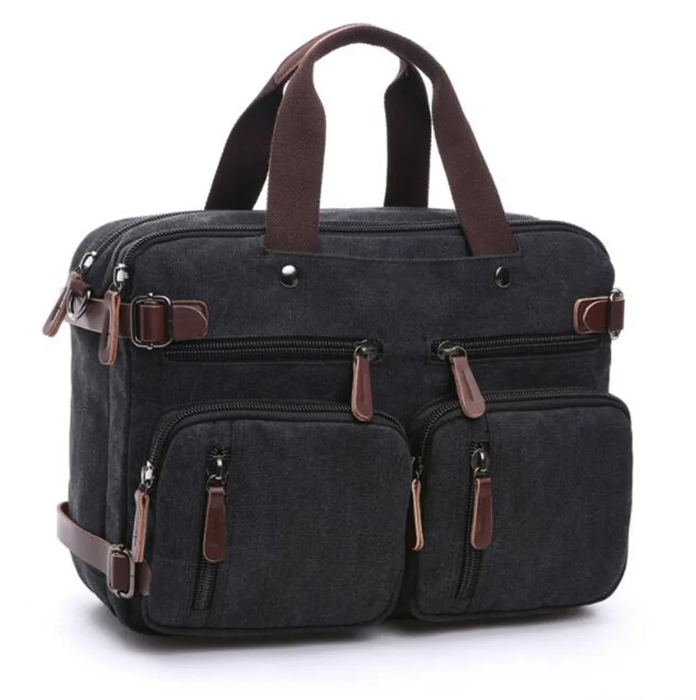 Fahionable Design Casual Men's Business  briefcase Big capacity 17inch computer laptop  Canvas  cross  shoulders tote bag