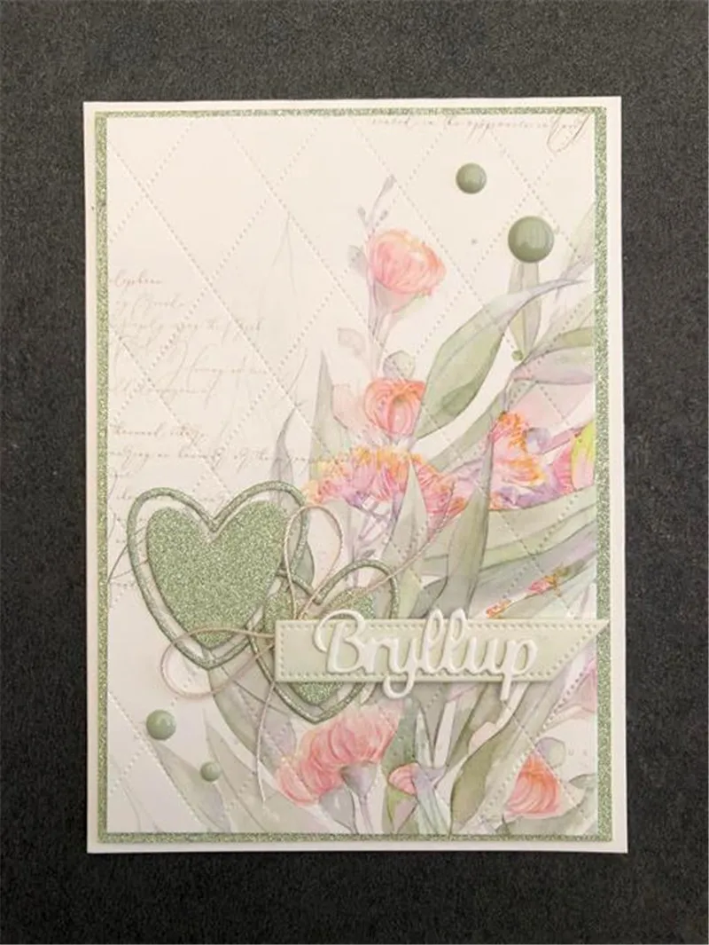 Стеганые фоновые Вырубные штампы для нового 2022 года скрапбукинг изготовление