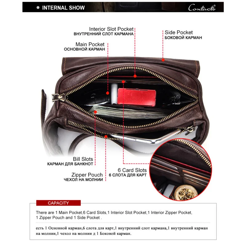 Oyixinger Men's Waist Bag New Genuine Leather Coffee Bag Fashion Cowhide Men Chest Pouch Small Outdoor Bags Phone Bag Male 2023