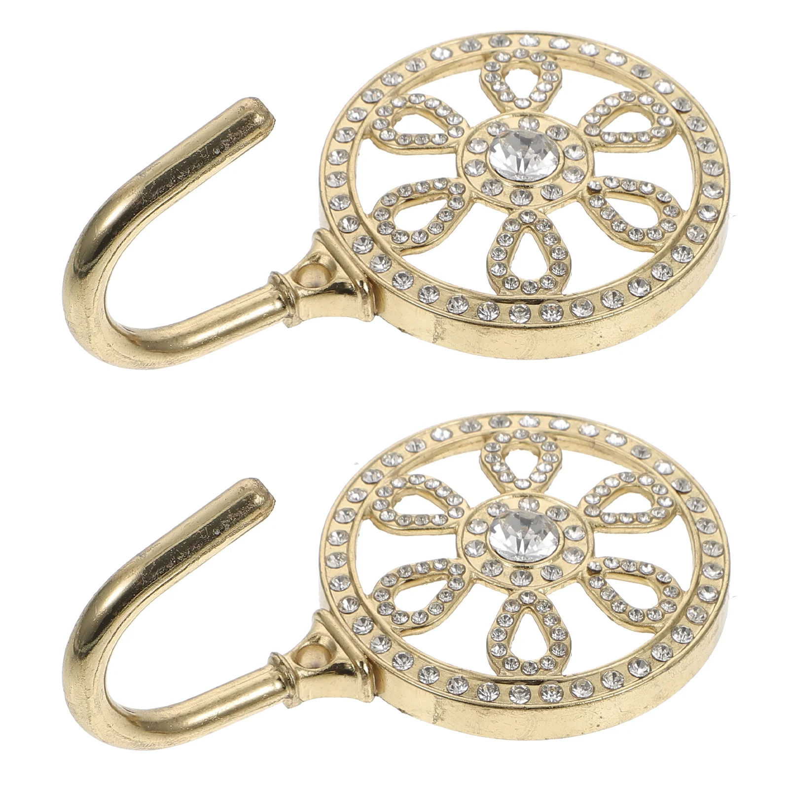 

Hooks Hook Curtain Wall Coat Hanger Flower Alloy Tieback Towel Scarf Tiebacks Door Clothes Single Buckle Decorative Sheer