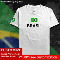 brazil cotton t shirt custom jersey fans diy name number brand logo fashion hip hop loose casual t shirt bra brazilian gyms