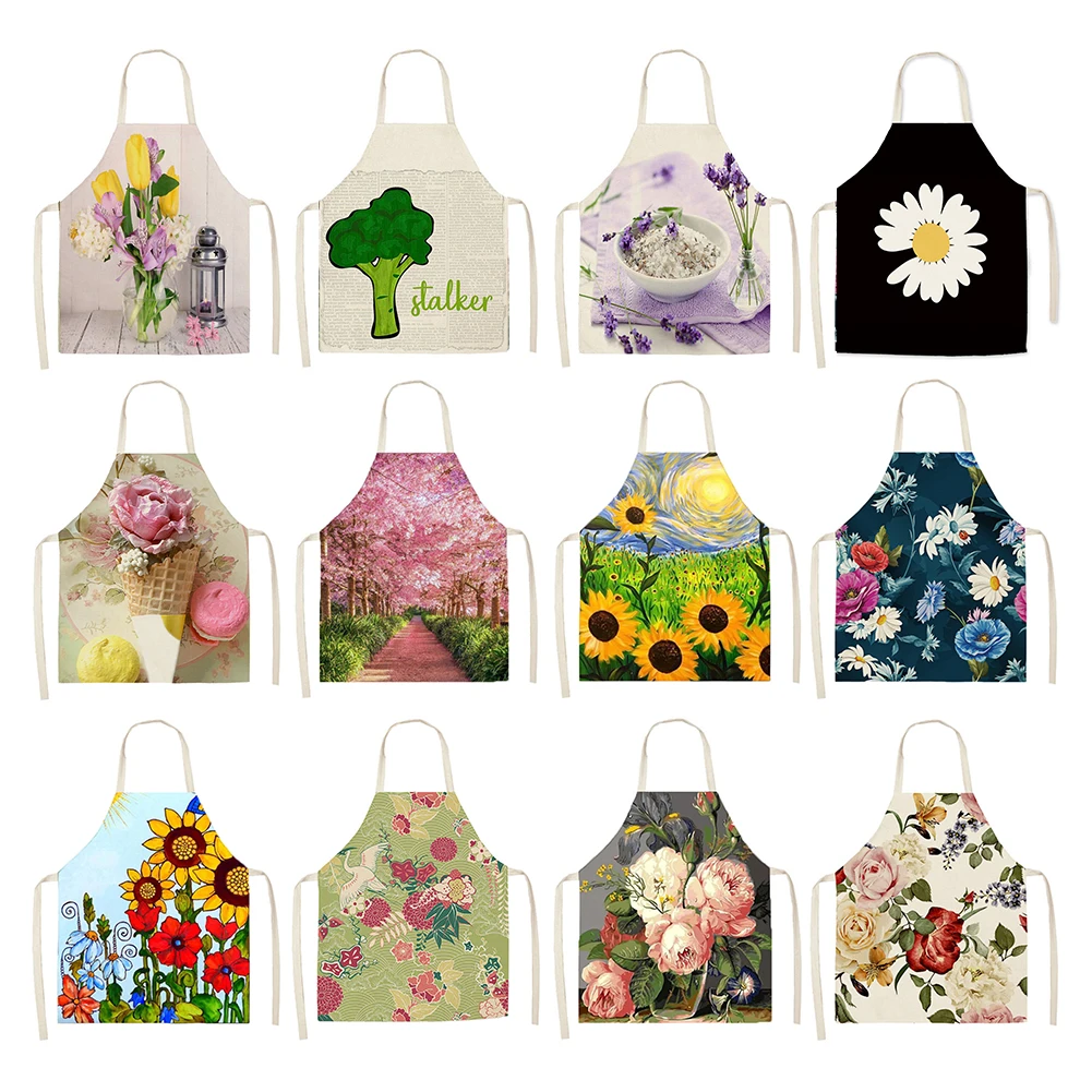 

фартук для кухни фартук мужской фартук для кухни панель товары Кухонный Фартук с цветочным принтом, модные фартуки для женщин, домашние без...