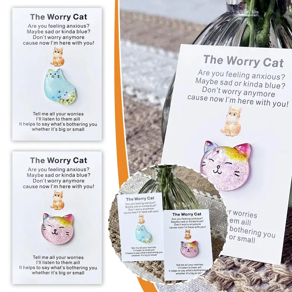 1Pc Pocket Greeting Cards Cute Cat Hug Inspirational Relationship Encouragement Keepsake And Card Exc B1S5