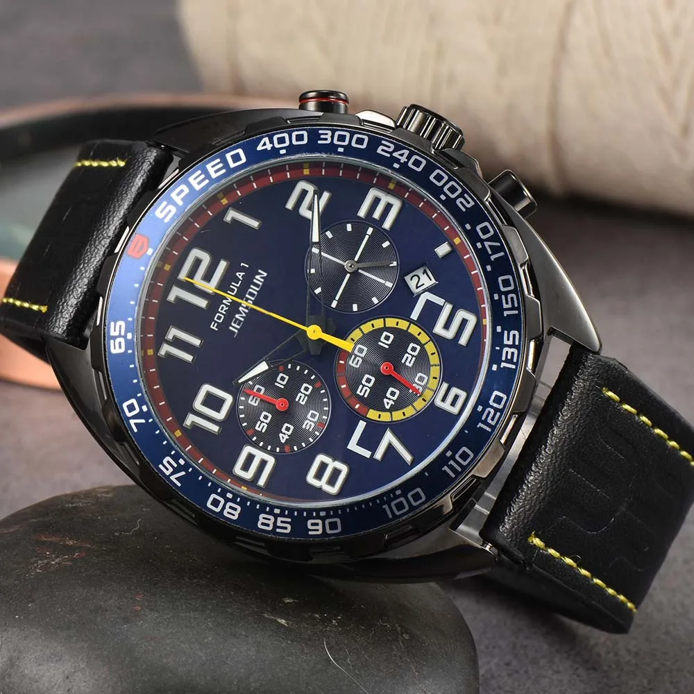 

Часы мужские кварцевые с кожаным ремешком, брендовые Классические наручные с хронографом, автоматической датой, с датой ААА, оригинал