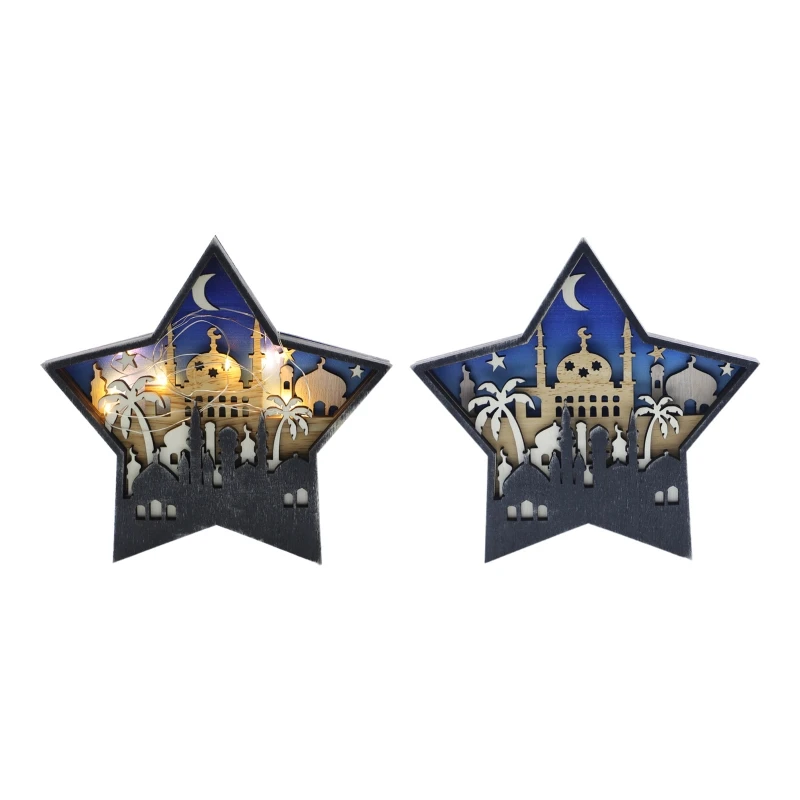 

Новинка 2022 г., декор для стола Quran со звездами, настенные украшения «сделай сам» для гостиной, спальни, Исламской книжной полки, изысканные це...