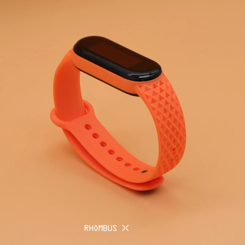 

Smart Accessories Watchband Multicolor Soft Watch Strap Diamond Pattern Replacement Wristband For Mi Band 5