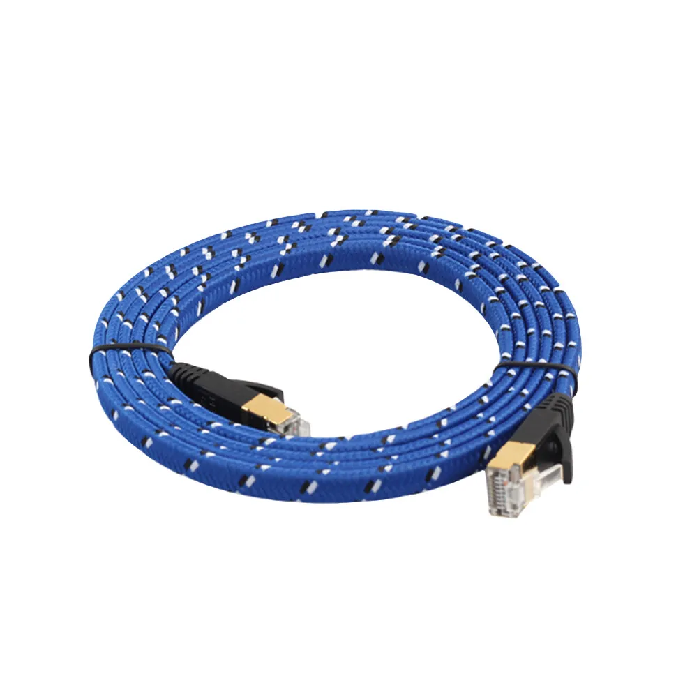 Фото Сетевой кабель Cat7 длиной 10 футов с позолоченными разъемами RJ45 для быстрой передачи данных, Ethernet-кабель для ПК, роутера, принтера, NAS, медиаплеера №4
