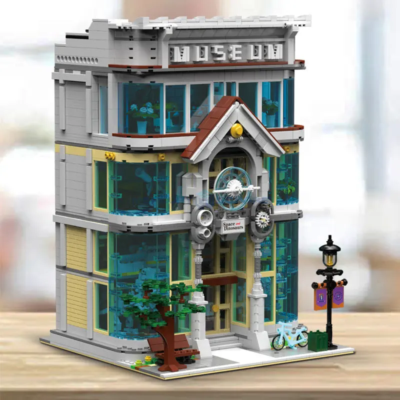 

Science Museum MOC 10206 City Street House Building Bricks Education View Architecture Model Blocks Toy Gift For Kids Friends