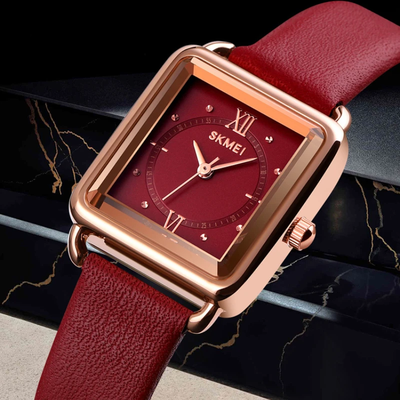

latest lady wristwatches genuine leather strap women elegant quartz wrist watch,TE50RT