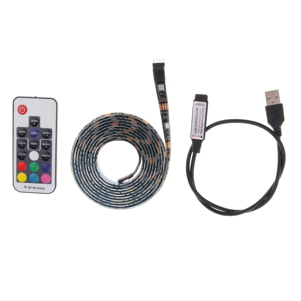 

Лента RGB с питанием от USB и пультом дистанционного управления для украшения дома и улицы